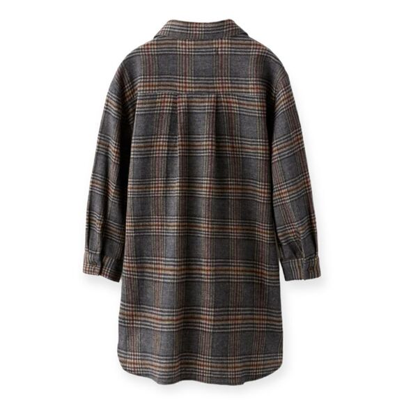 ZARA Kids | Gray | DOUBLE BREASTED PLAID DRESS - Picture 2 of 6